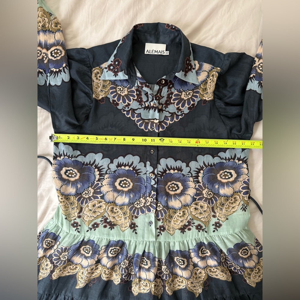 ALEMAIS Madalena Ramie Shirtdress size 6 EUC - Picture 13 of 16